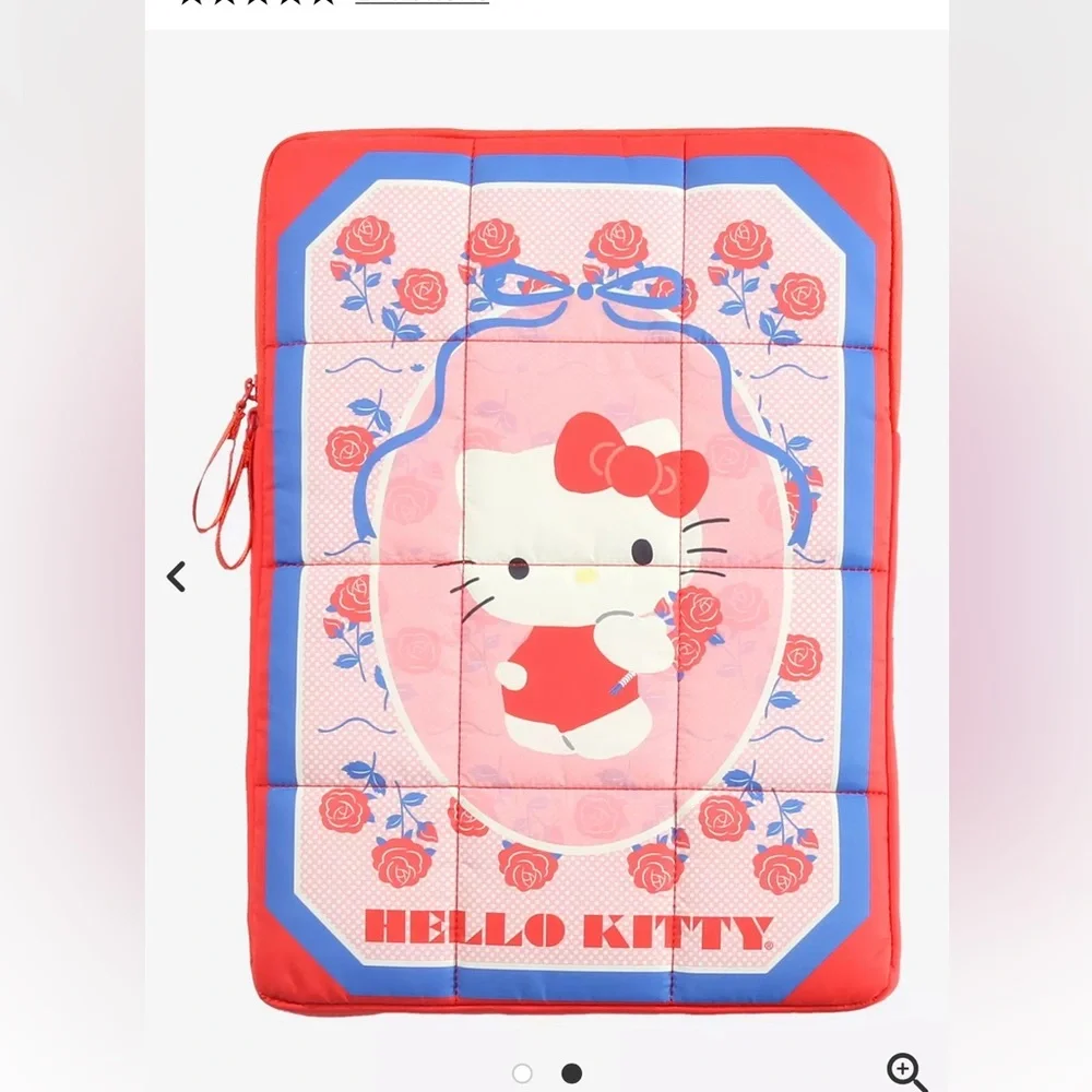 New sonix hello kitty retro rose puffy laptop sleeve